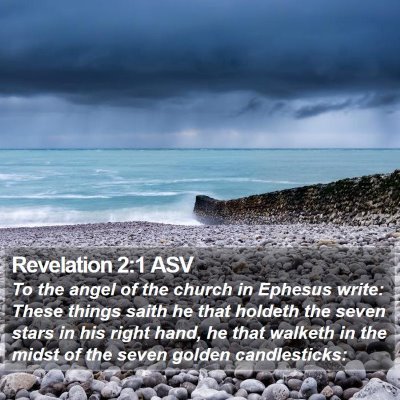 Revelation 2:1 ASV Bible Verse Image