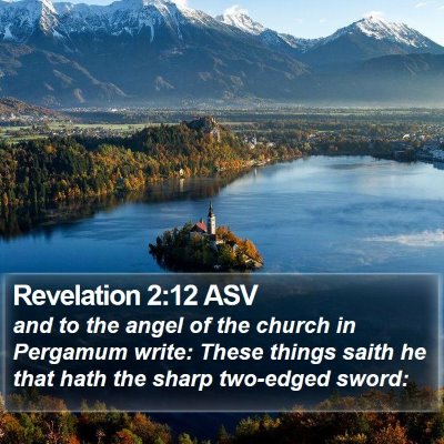 Revelation 2:12 ASV Bible Verse Image