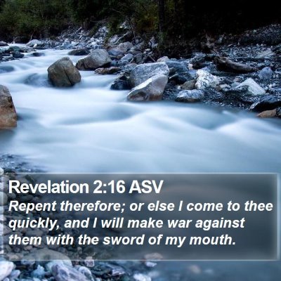 Revelation 2:16 ASV Bible Verse Image