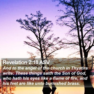 Revelation 2:18 ASV Bible Verse Image
