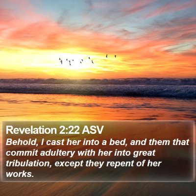 Revelation 2:22 ASV Bible Verse Image