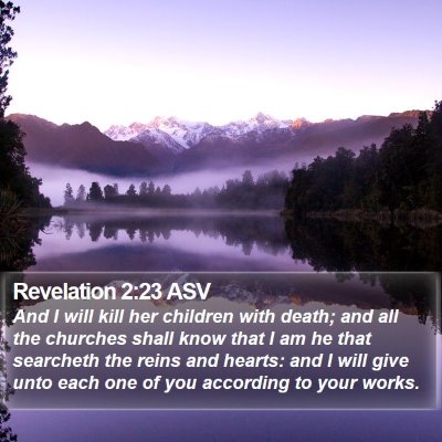 Revelation 2:23 ASV Bible Verse Image