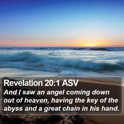 Revelation 20:1 ASV Bible Verse Image