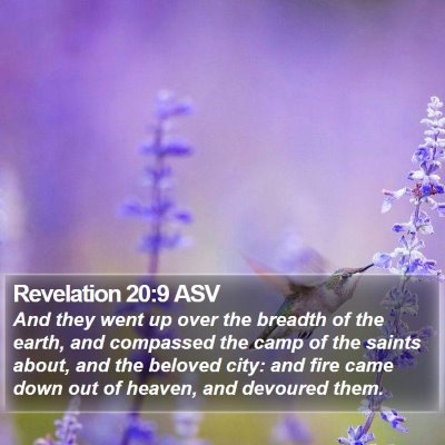 Revelation 20:9 ASV Bible Verse Image