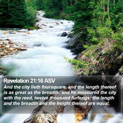Revelation 21:16 ASV Bible Verse Image