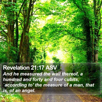 Revelation 21:17 ASV Bible Verse Image