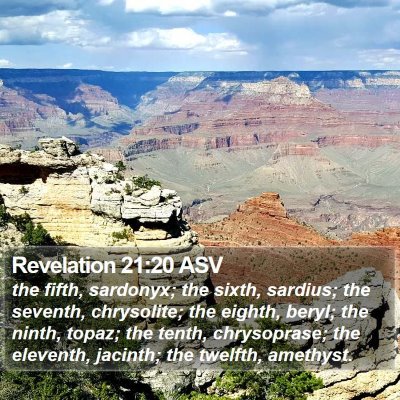 Revelation 21:20 ASV Bible Verse Image