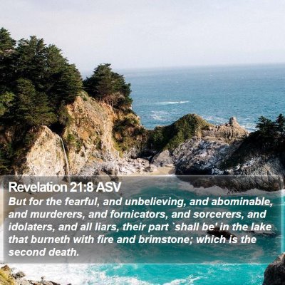 Revelation 21:8 ASV Bible Verse Image