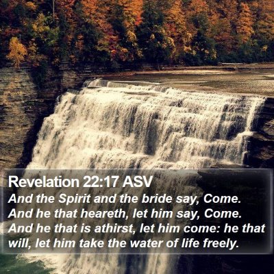 Revelation 22:17 ASV Bible Verse Image