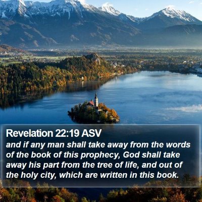 Revelation 22:19 ASV Bible Verse Image