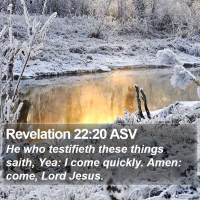 Revelation 22:20 ASV Bible Verse Image