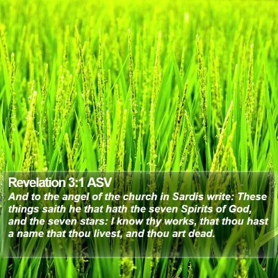 Revelation 3:1 ASV Bible Verse Image