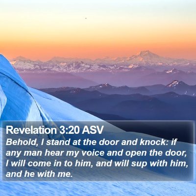 Revelation 3:20 ASV Bible Verse Image