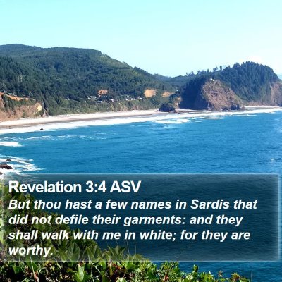 Revelation 3:4 ASV Bible Verse Image