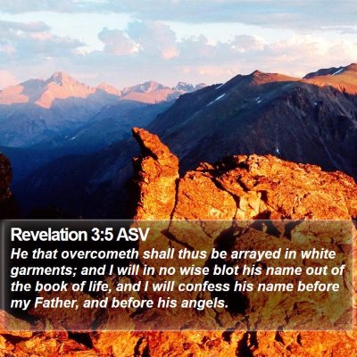 Revelation 3:5 ASV Bible Verse Image