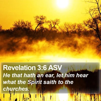 Revelation 3:6 ASV Bible Verse Image