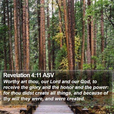 Revelation 4:11 ASV Bible Verse Image