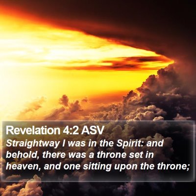 Revelation 4:2 ASV Bible Verse Image