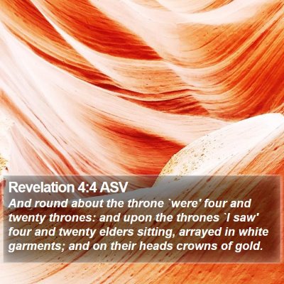 Revelation 4:4 ASV Bible Verse Image
