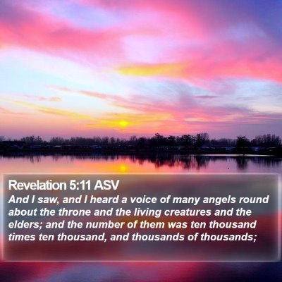 Revelation 5:11 ASV Bible Verse Image