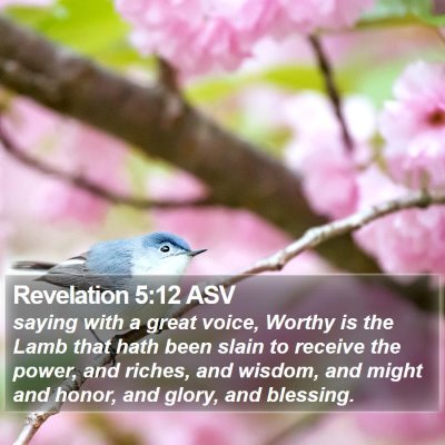 Revelation 5:12 ASV Bible Verse Image