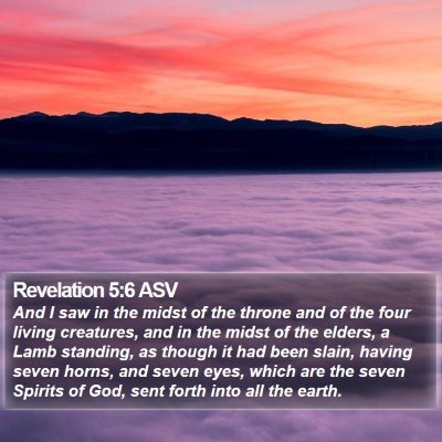 Revelation 5:6 ASV Bible Verse Image