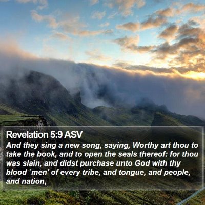 Revelation 5:9 ASV Bible Verse Image