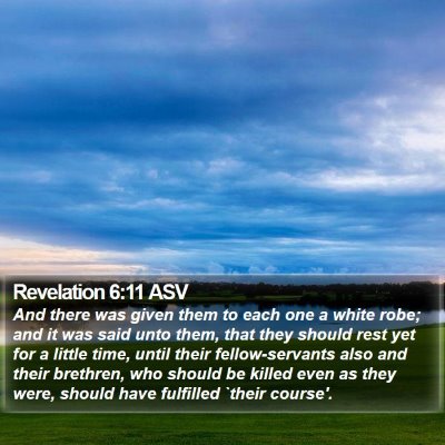 Revelation 6:11 ASV Bible Verse Image