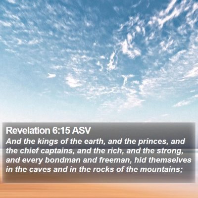 Revelation 6:15 ASV Bible Verse Image