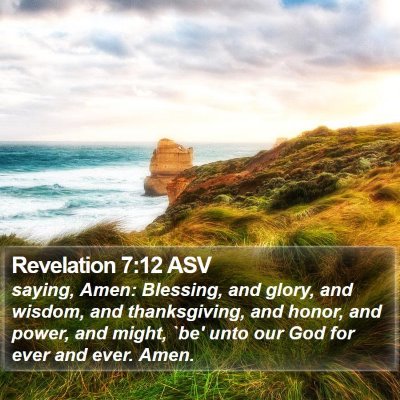 Revelation 7:12 ASV Bible Verse Image