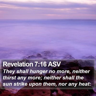 Revelation 7:16 ASV Bible Verse Image