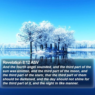 Revelation 8:12 ASV Bible Verse Image