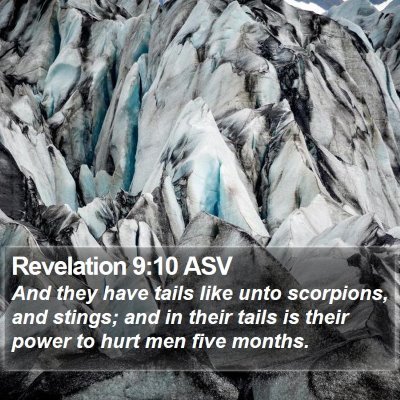 Revelation 9:10 ASV Bible Verse Image