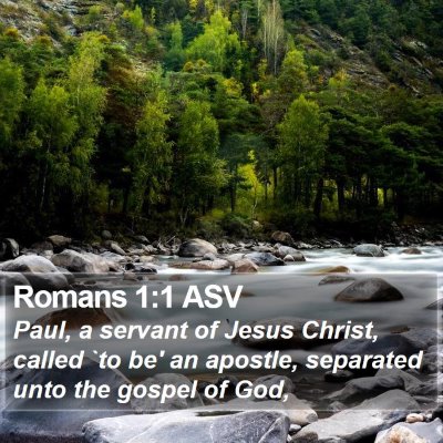 Romans 1:1 ASV Bible Verse Image