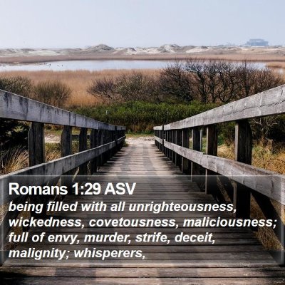 Romans 1:29 ASV Bible Verse Image