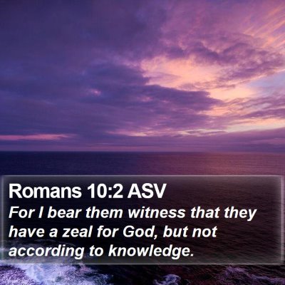 Romans 10:2 ASV Bible Verse Image