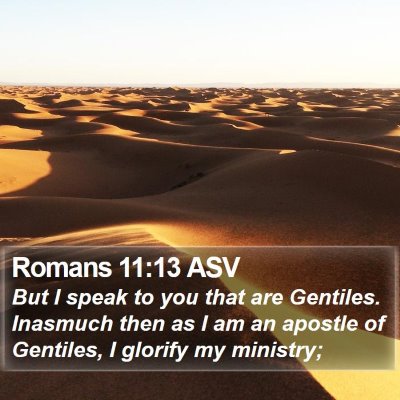 Romans 11:13 ASV Bible Verse Image