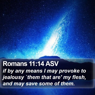 Romans 11:14 ASV Bible Verse Image