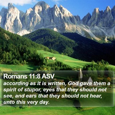 Romans 11:8 ASV Bible Verse Image