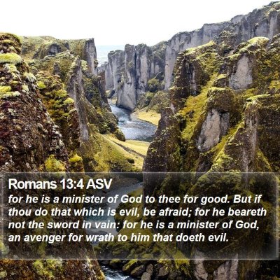 Romans 13:4 ASV Bible Verse Image