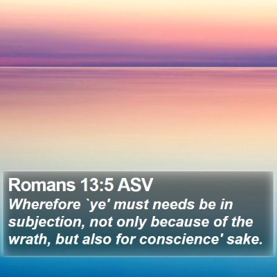 Romans 13:5 ASV Bible Verse Image