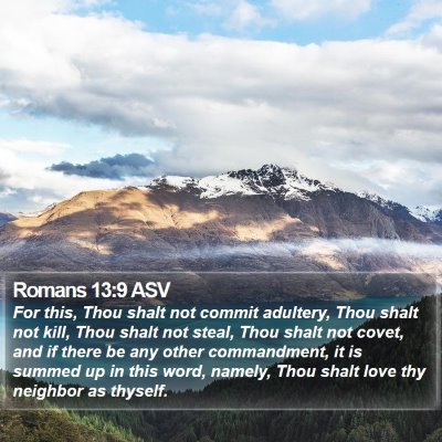 Romans 13:9 ASV Bible Verse Image
