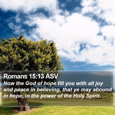 Romans 15:13 ASV Bible Verse Image