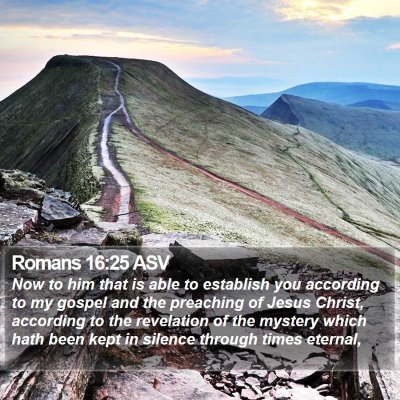 Romans 16:25 ASV Bible Verse Image