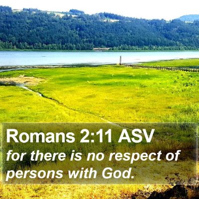 Romans 2:11 ASV Bible Verse Image