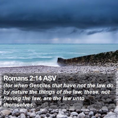 Romans 2:14 ASV Bible Verse Image