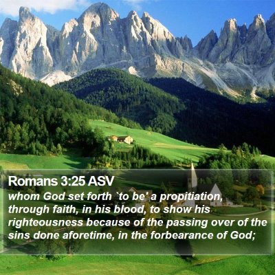 Romans 3:25 ASV Bible Verse Image