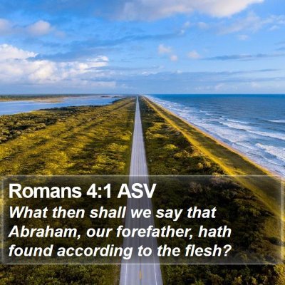 Romans 4:1 ASV Bible Verse Image