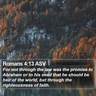 Romans 4:13 ASV Bible Verse Image
