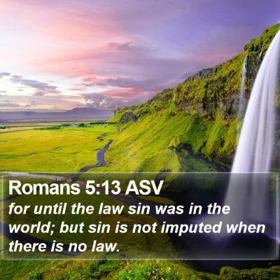 Romans 5:13 ASV Bible Verse Image